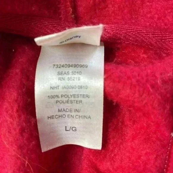 Disney lovers. This red Mickey Mouse fleece, front zipper hooded jacket. - Picture 8 of 8